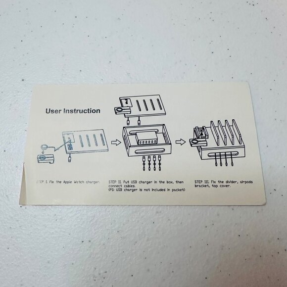 Bamboo Charging Station Multi Device Organizer Stand Space-Saving Design - Picture 10 of 16